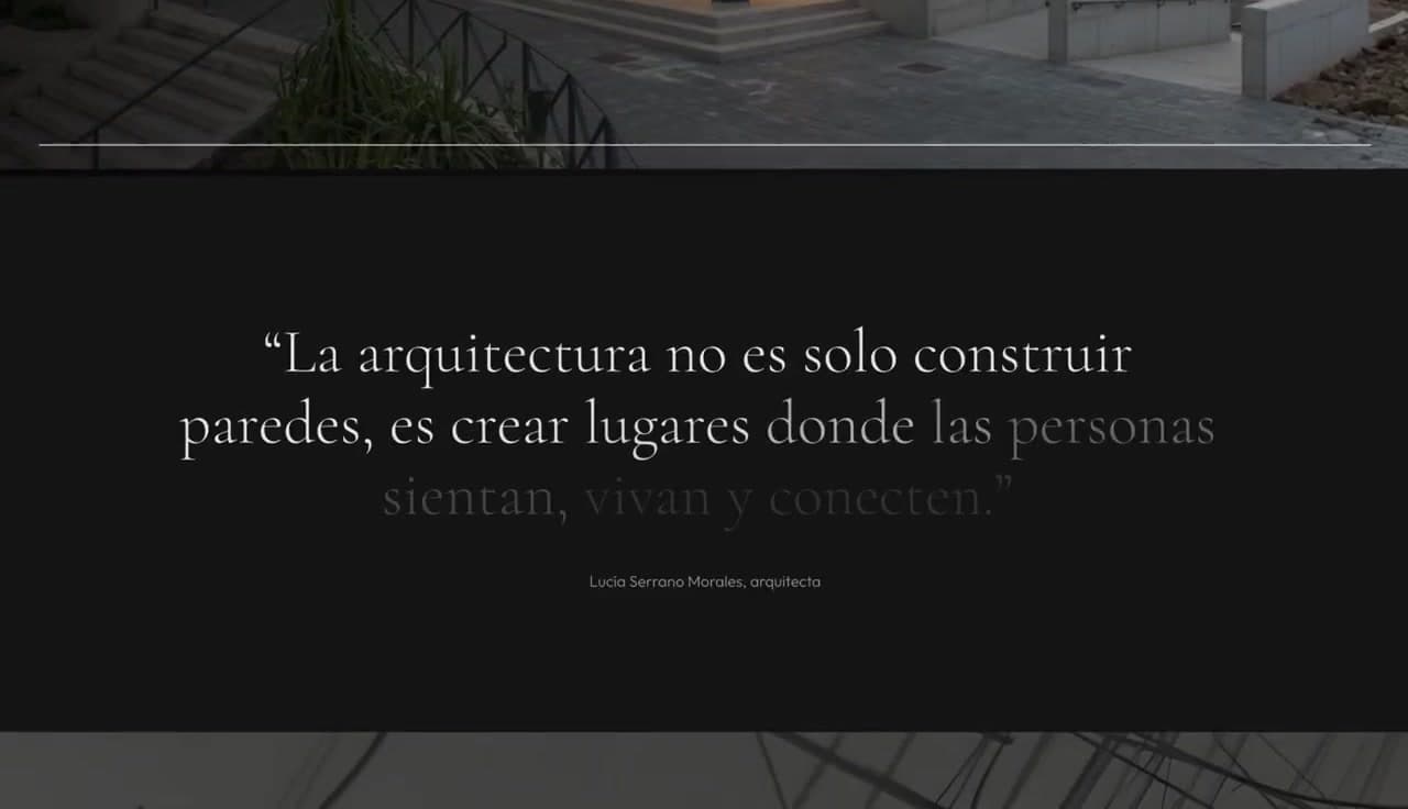 Cita del estudio iluminándose palabra a palabra en LSM Arquitectura